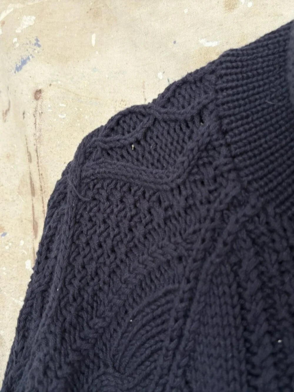 J Crew 1988 Rollneck Sweater in Cable Knit Cotton